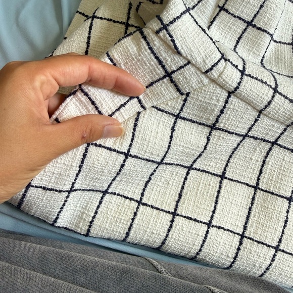 J. Crew White and Black Grid Midi Dress - Picture 4 of 8